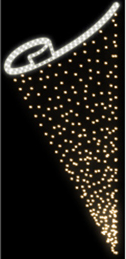 5.9' LED Lighted Commercial Grade Christmas Lamp Post Decoration