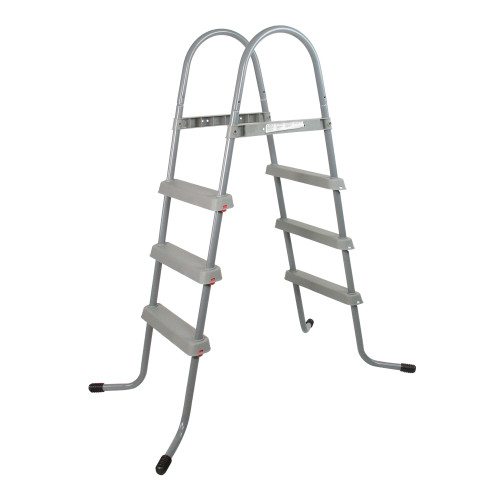 50.75" Gray Three Step Above Ground Swimming Pool Ladder