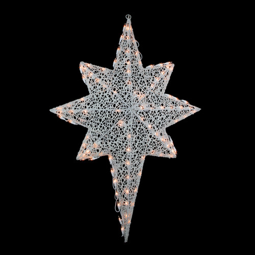 36" Glittering Mesh 2-D Lighted Star of Bethlehem Outdoor Christmas Decoration
