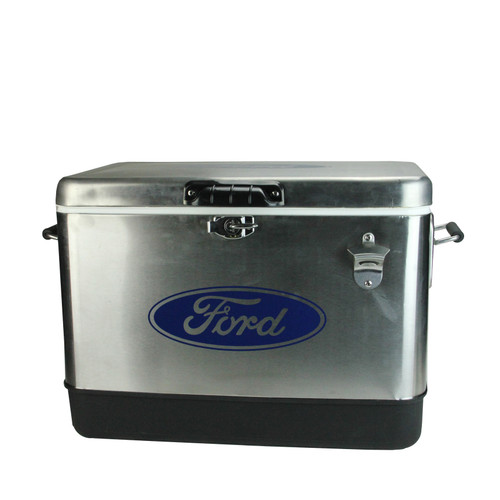 Officially Licensed Staineless Steel "Ford" 54 Quart Cooler