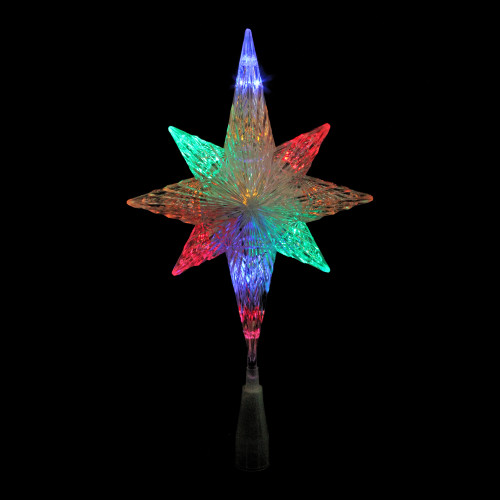 11" LED Lighted Crystal Star of Bethlehem Christmas Tree Topper - Multi Lights