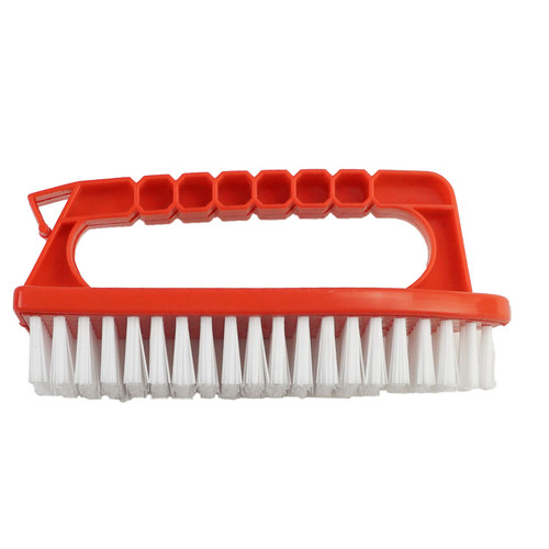 5.75" Cherry Red All-Purpose Hand-Held Swimming Pool Scrub Brush
