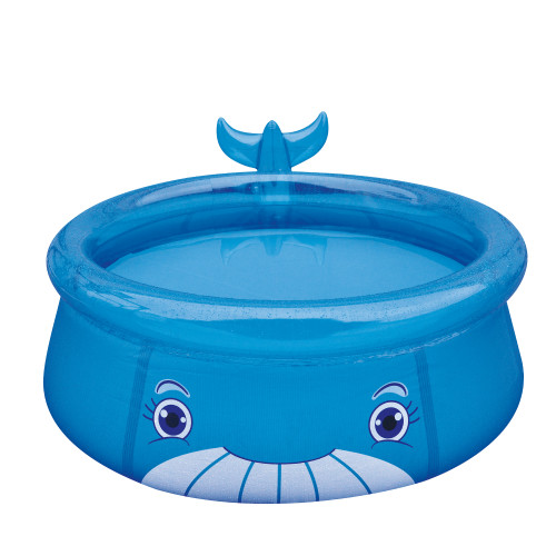 69" Blue Inflatable Whale Above Ground Children's Swimming Pool