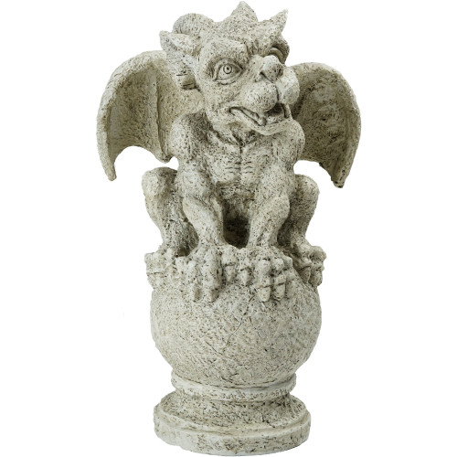 13" Sitting Gargoyle Finial Outdoor Patio Garden Statue