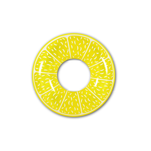 47" Inflatable Yellow and White Fruit Lemon Inch Inner Tube Pool Float