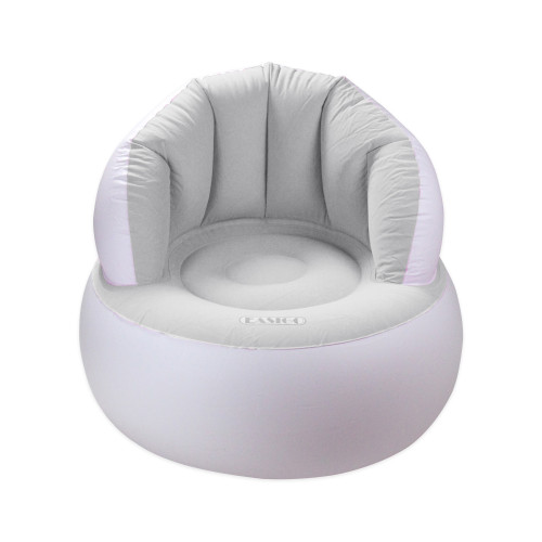 Gray and White Inflatable Indoor/Outdoor Armchair