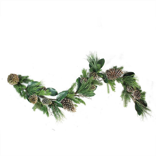 6' x 7" Monalisa Mixed Pine with Large Pine Cones and Foliage Christmas Garland - Unlit