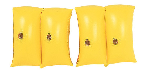 Set of 2 Inflatable Yellow Swimming Pool Arm Floats - 8"