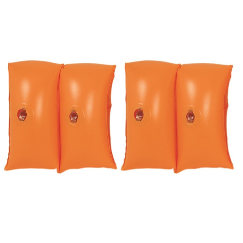Set of 2 Inflatable Orange Swimming Pool Arm Floats, 8-Inch
