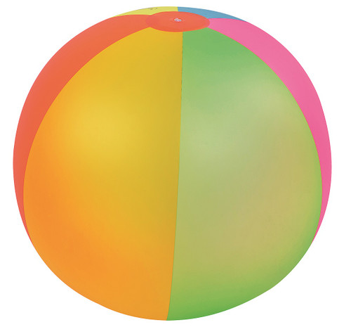 45" Pink and Orange Classic Inflatable 6-Panel Jumbo Beach Ball