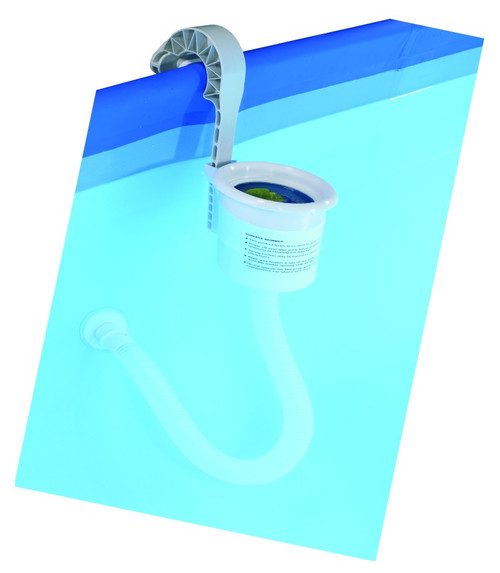 14.25" White Adjustable Wall Mounted Pool Surface Skimmer with Frame Hanger