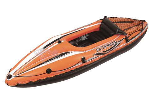 Inflatable Orange and Black Pathfinder I Single Kayak, 9-Feet