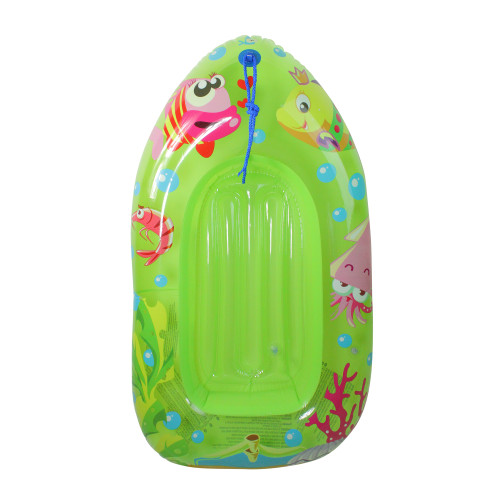 Inflatable Green Sea Life Children Swimming Pool Boat Raft Float, 44-Inch
