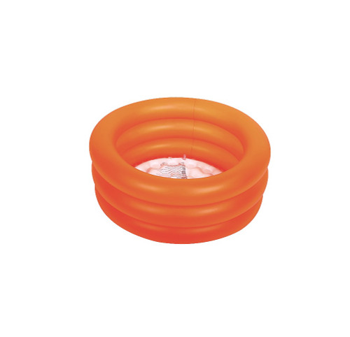 25" Clementine Orange Inflatable Toddler's Three Ring Swimming Pool