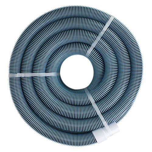 Blue Extruded EVA In-Ground Swimming Pool Vacuum Hose with Swivel Cuff - 50' x 1.5"