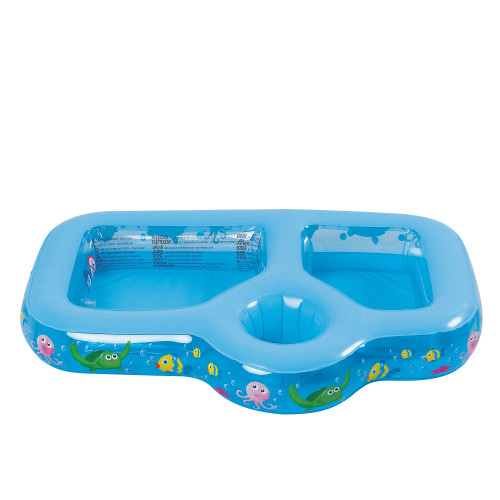 35" Blue Inflatable Sand and Sea Three Compartment Play Pool for Children