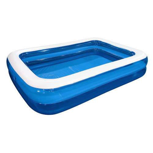 79" Royal Blue and White Rectangular Inflatable Swimming Pool