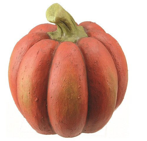 11.25" Fall Harvest Orange Artificial Pumpkin Thanksgiving or Halloween Table Top Decoration