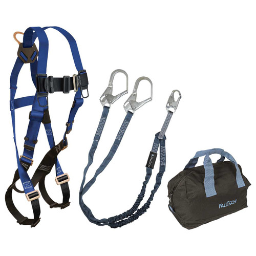 FallTech KIT159Y36P Harness and Lanyard 3-pc Kit Including Medium Storage Bag (7015 KIT159Y36P