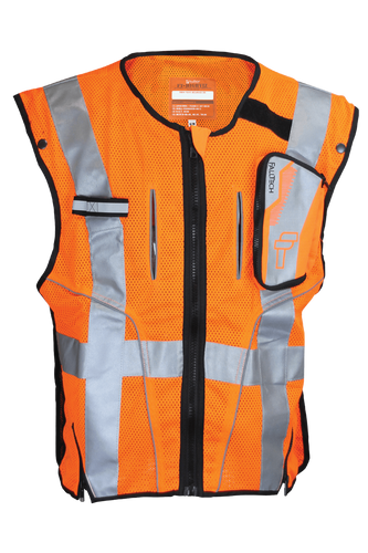 FallTech 5055 ANSI Class 2 High-visibility Orange Safety Vest