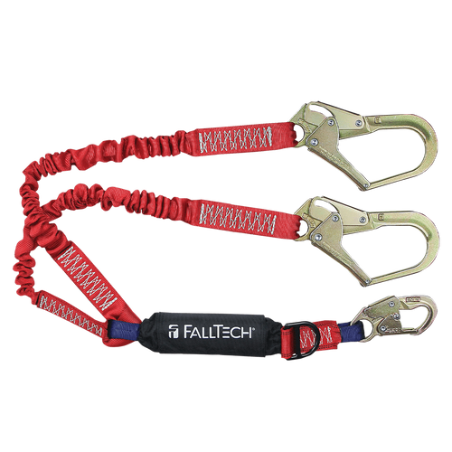 FallTech 8247ELY3D 6' Ironman® 12' free fall Elasticated Energy Absorbing Lanyard