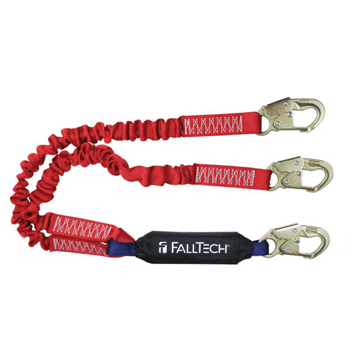 FallTech 8247EY 6' Ironman® 12' free fall Elasticated Energy Absorbing Lanyard 8247EY