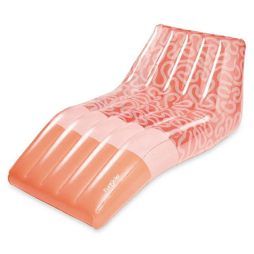 Pink Squiggle Chaiser Lounge, Inflatable Pool Float, Adults, Unisex