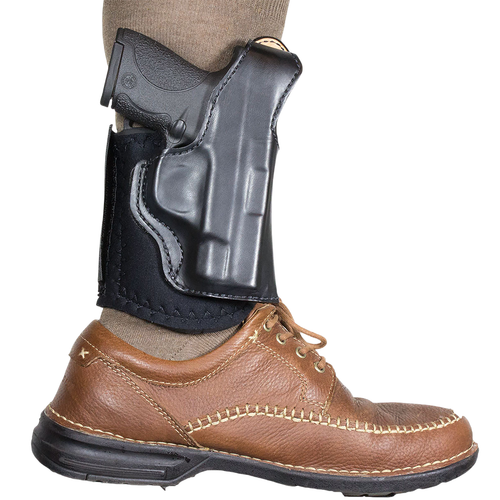 DeSantis Gunhide 014PC5ZZ0 Die Hard Rig Ankle Black Leather Fits S&W Bodyguard 2.0 Right Hand