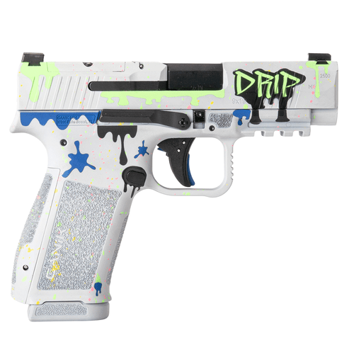 Canik HG7896DRW-N Mete MC9LS Signature Drip 9mm Luger 17+1 3.64" Optic Ready/Serrated Slide, Polymer Frame w/Picatinny Rail Right