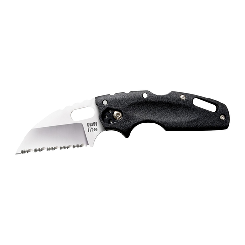 Cold Steel CS20LTS Tuff Lite 2.50" Folding Sheepsfoot Serrated AUS8A SS Blade, 3.50" Black Griv-Ex Handle