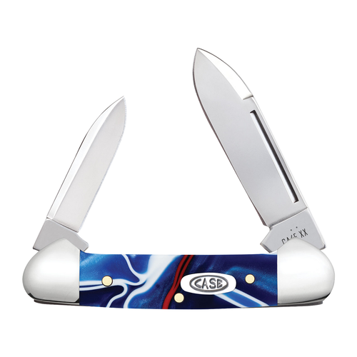 Case 11228 Patriotic Baby Butterbean Folding Pen/Spear Plain Mirror Polished Tru-Sharp SS Blade