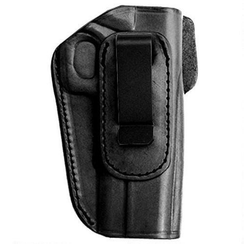 Tagua IPH41010 4 In 1 IWB/OWB Black Leather Belt Clip Fits S&W M&P Shield Right Hand