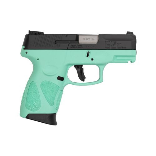 Taurus G2C 9mm Sub-Compact Pistol with Cyan Frame and Black Slide