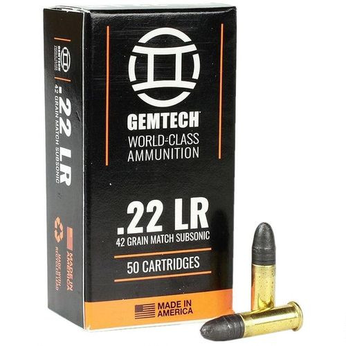 Gemtech Subsonic 22 LR 42 gr Lead Round Nose - 3009679