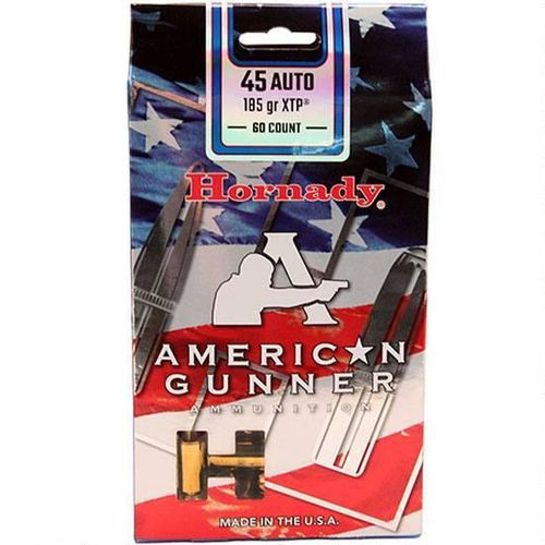 Hornady American Gunner .45 ACP Ammunition 60 Rounds XTP 185 Grains