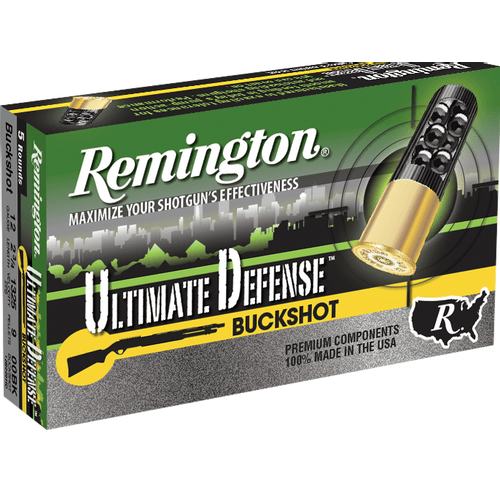 Remington Ultimate Defense 12 Gauge 2.75" 9 Pellets 00 Buck Shot 5 Bx