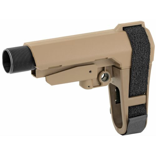 SB Tactical Five Position Adjustable Brace Flat Dark Earth With Six Position Mil-Spec Carbine Ext