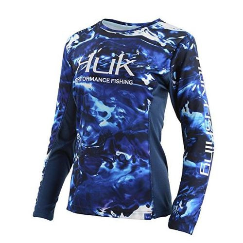 Huk Women's Blue Camo Icon Long Sleeve