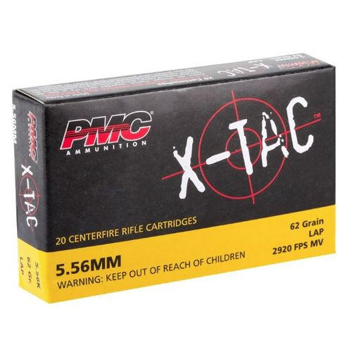 PMC 556K X-TAC 5.56 NATO FMJ 62 GR 20 ROUNDS