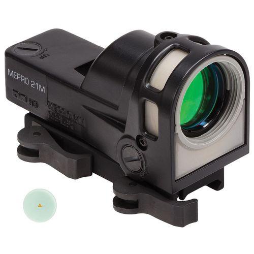 Meprolight M21 1x30mm Reflex Sight, Triangle Reticle, Black w/Dust Cover M21-T