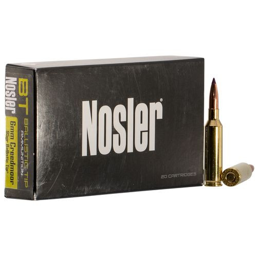 Nosler 40052 Ballistic Tip Hunting 6mm Creedmoor 95 gr Ballistic Tip 20 Bx/ 10 Cs