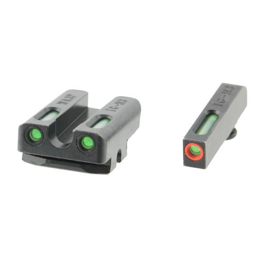 Truglo TG13WA3PC Brite-Site TFX Pro Day/Night Sights Walther CCP Tritium/Fiber Optic Green w/Orange Outline Front U-Notch Green Rear Black