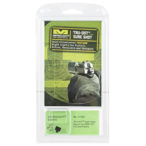 MEPRO USA LLC ML11765 Tru-Dot Night Sight Set S&amp;W 1911 Full Size Fixed Green Green Black