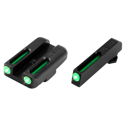 Truglo TG131GT1A Brite-Site TFO Fits Glock 42/43 Tritium/Fiber Optic Green Front/Rear Black