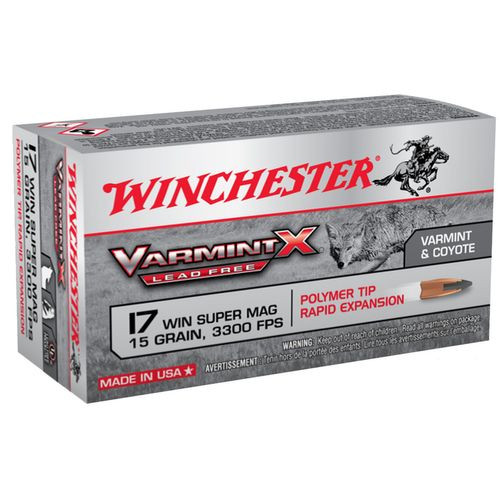 Winchester Ammo Varmint X Lead Free 17 WSM 15 gr Polymer Tip Rapid Expansion - X17W15PLF