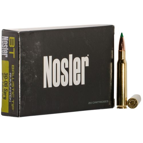 Nosler 40043 Ballistic Tip Hunting 30-06 Springfield 165 gr Ballistic Tip 20 Bx/ 10 Cs