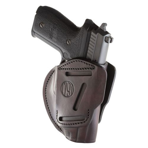 1791 Gunleather 3WH5SBRA 3-Way IWB/OWB Size 05 Signature Brown Leather Belt Loop Compatible w/ Glock 17 Compatible w/ Springfield XD Compatible w/ S&W M&P Compatible w/ HK VP9 Ambidextrous Hand