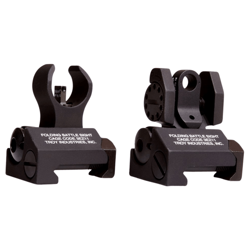 Troy Ind Micro BattleSight Set HK Front & Round Rear Black for AR-15