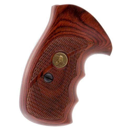 Pachmayr 63040 Renegade Laminate Revolver Grip Panels S&amp;W N Frame Round Butt Checkered Wood Laminate Rosewood