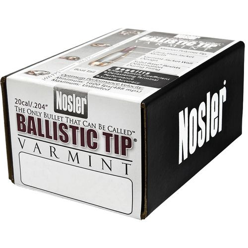 Nosler 52111 Ballistic Tip Varmint 204 Caliber .204 40 GR Spitzer Point 100 Box